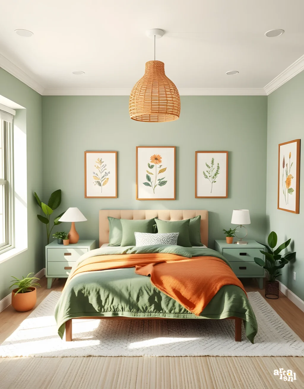 35+ Serene Earthy Green Bedroom Ideas You Must See