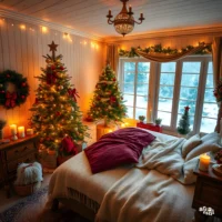 Candlelit Christmas Cozy Bedroom Artisanal Home Goods-17