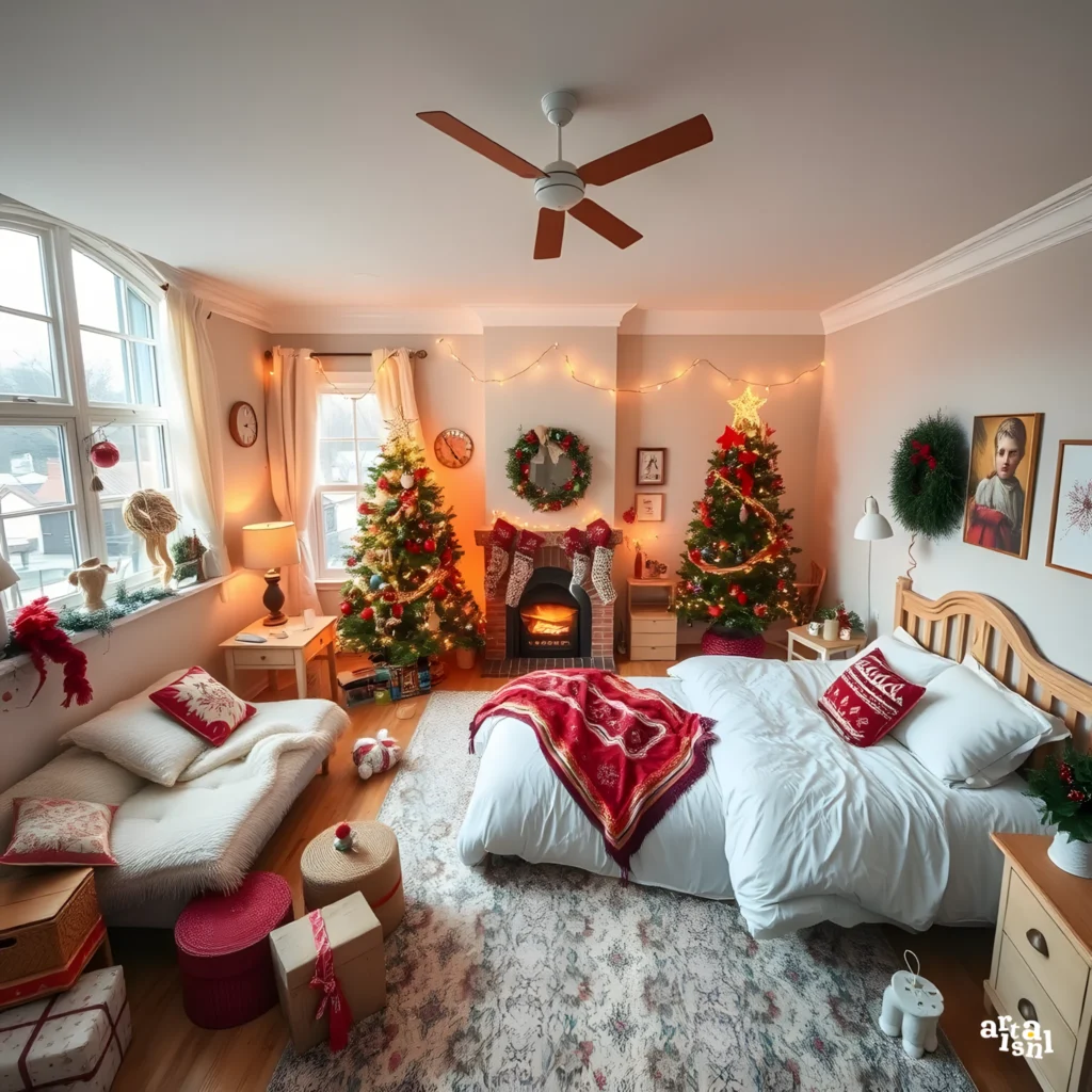 Christmas Cheer Bedroom Makeover Artisanal Home Goods-11