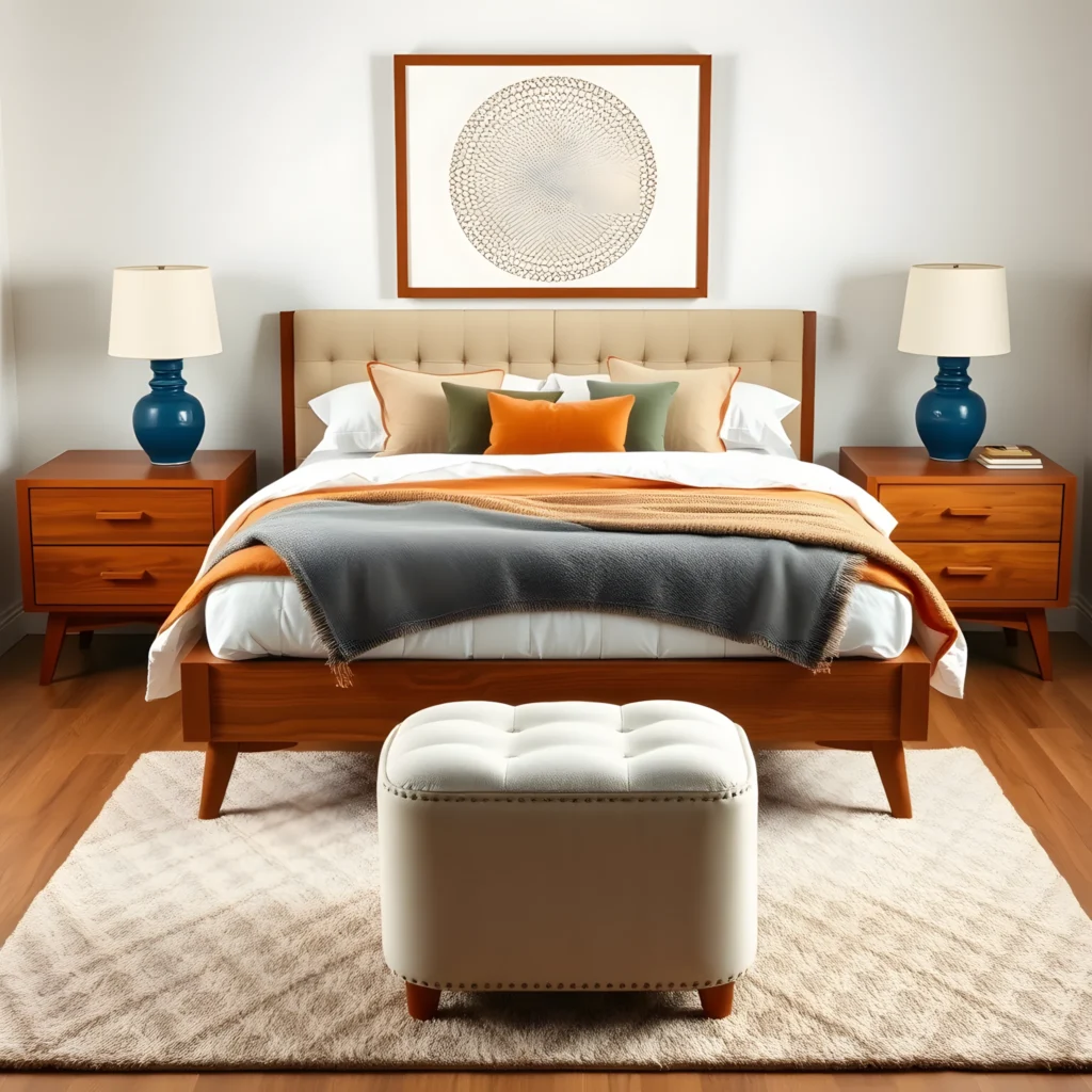 Creating a Zen Mid-Century Modern Bedroom Artisanal Home Goods-13