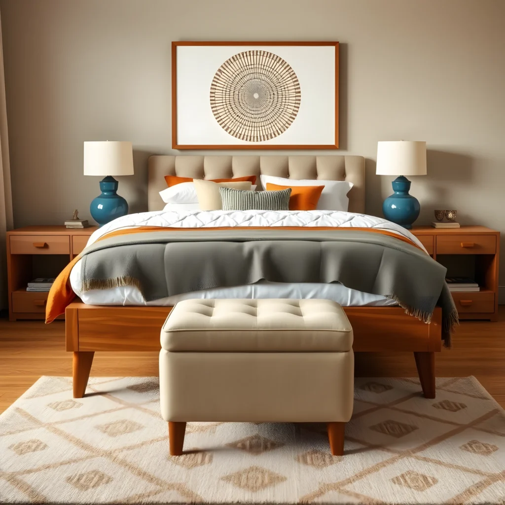 Designing a Relaxing Mid-Century Bedroom Artisanal Home Goods-4