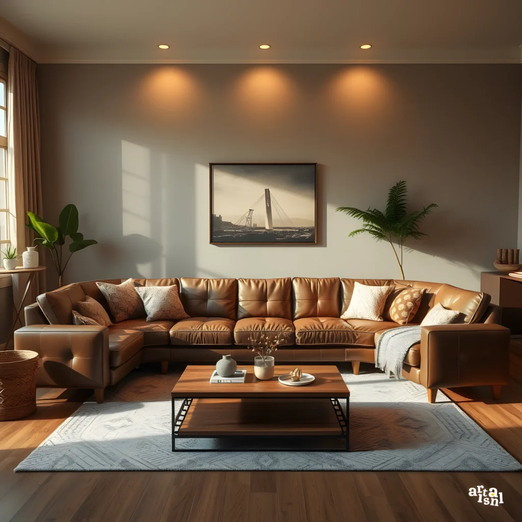 Eclectic Leather Sofa Living Room Inspiration Artisanal Home Goods-30