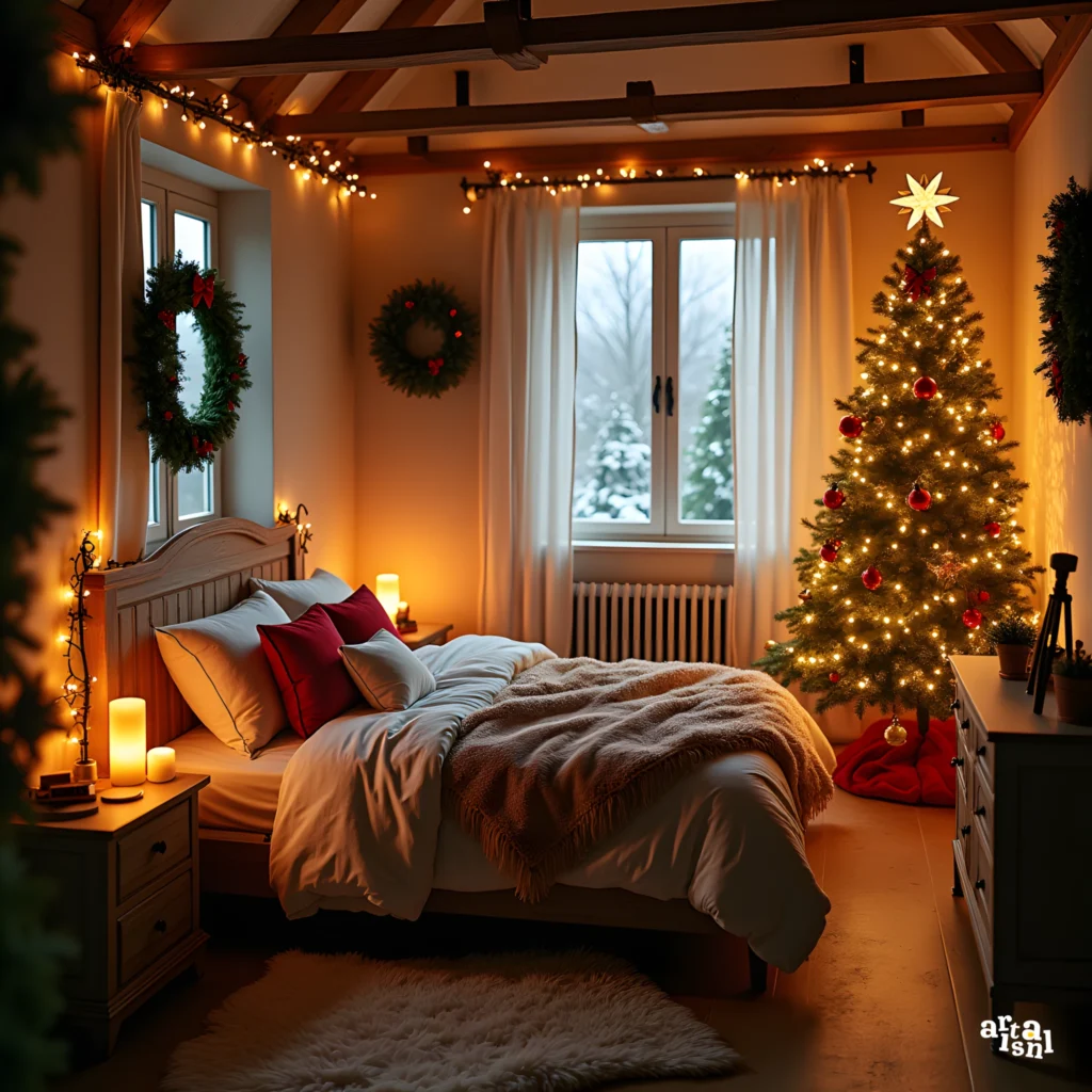 Festive Foliage Christmas Bedroom Artisanal Home Goods-15