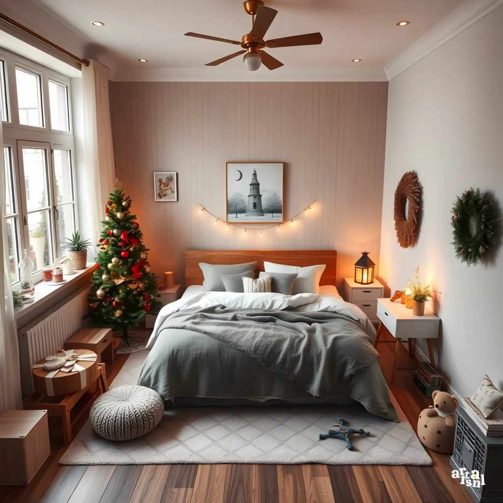 Holiday Bedroom with Personalized Decor Artisanal Home Goods-24