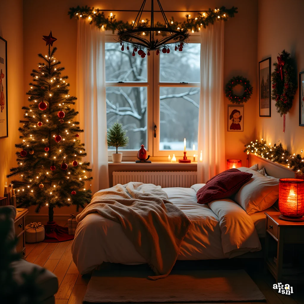 Whimsical Christmas Cozy Bedroom Decor Artisanal Home Goods-18