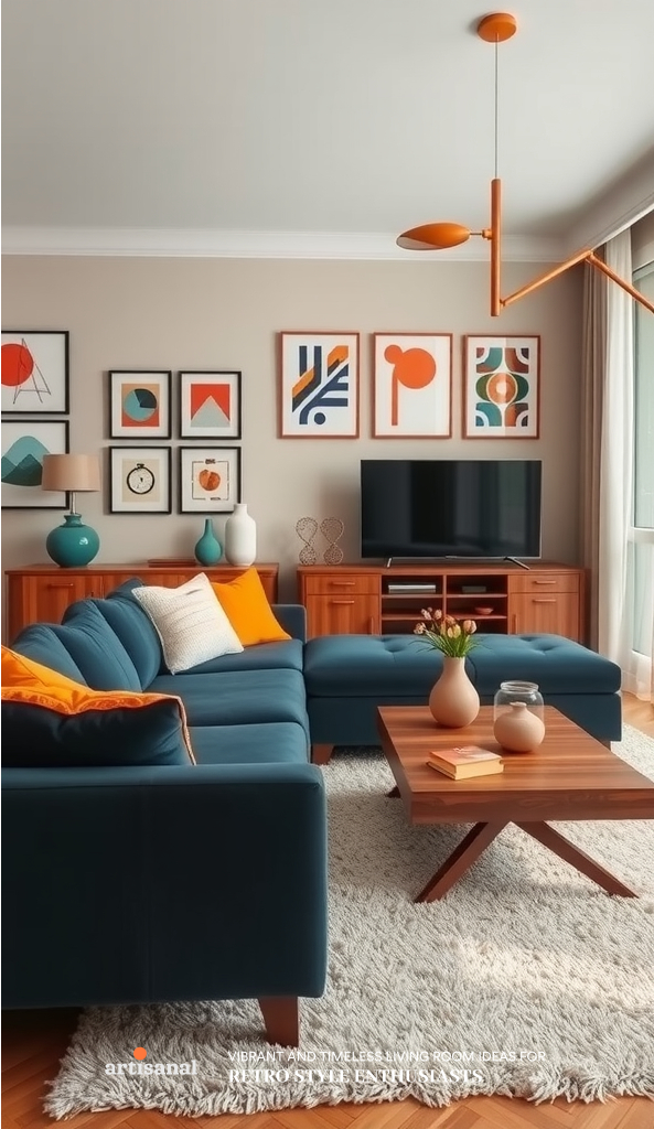 28 Vibrant and Timeless Living Room Ideas for Retro Style Enthusiasts