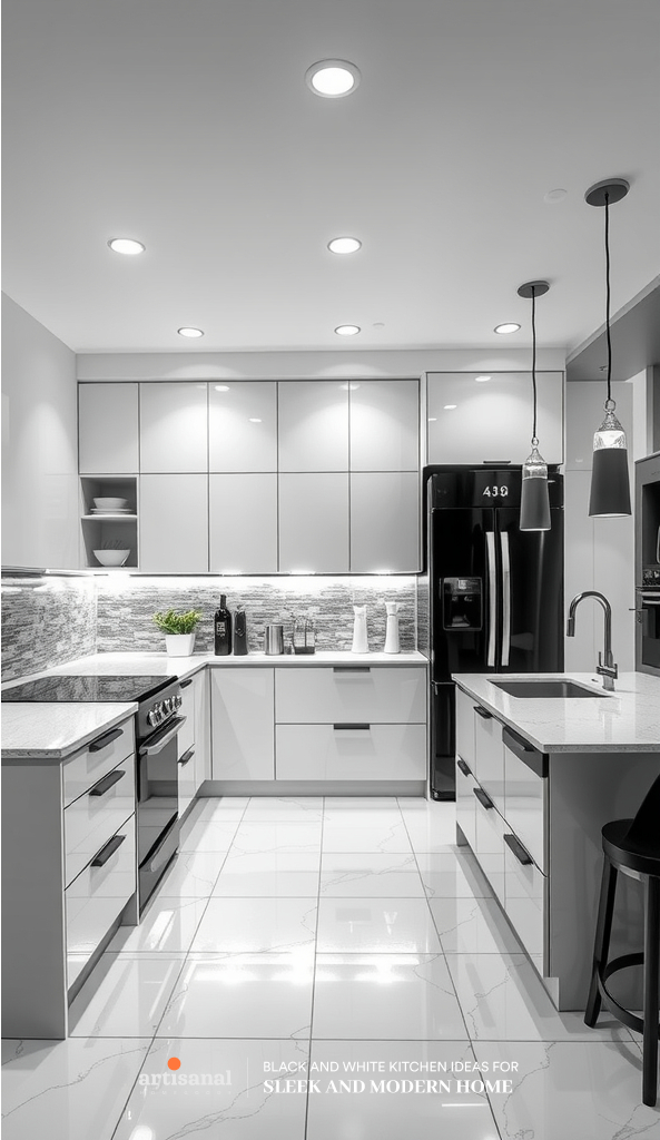 38 Timeless Black and White Kitchen Ideas for a Sleek and Modern Home