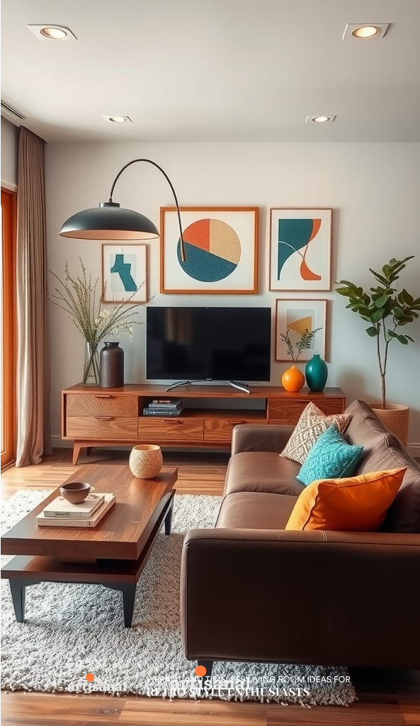 28 Vibrant and Timeless Living Room Ideas for Retro Style Enthusiasts