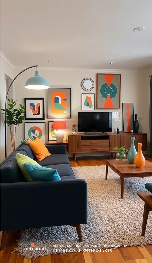 28 Vibrant and Timeless Living Room Ideas for Retro Style Enthusiasts