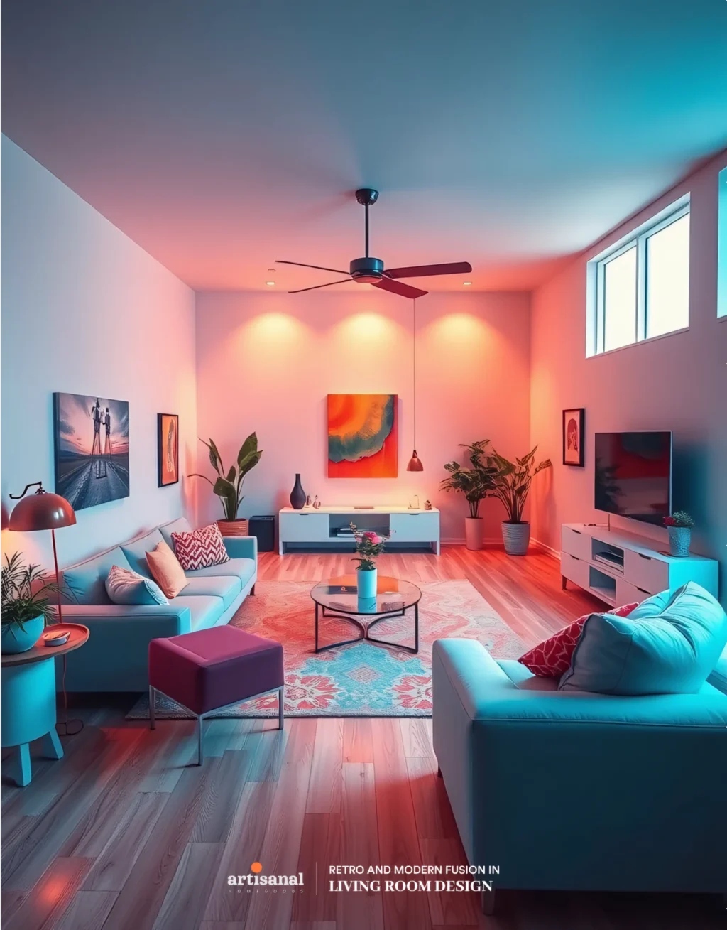 Blending 70s Retro Vibes with Modern 2025 Living Room Décor Trends