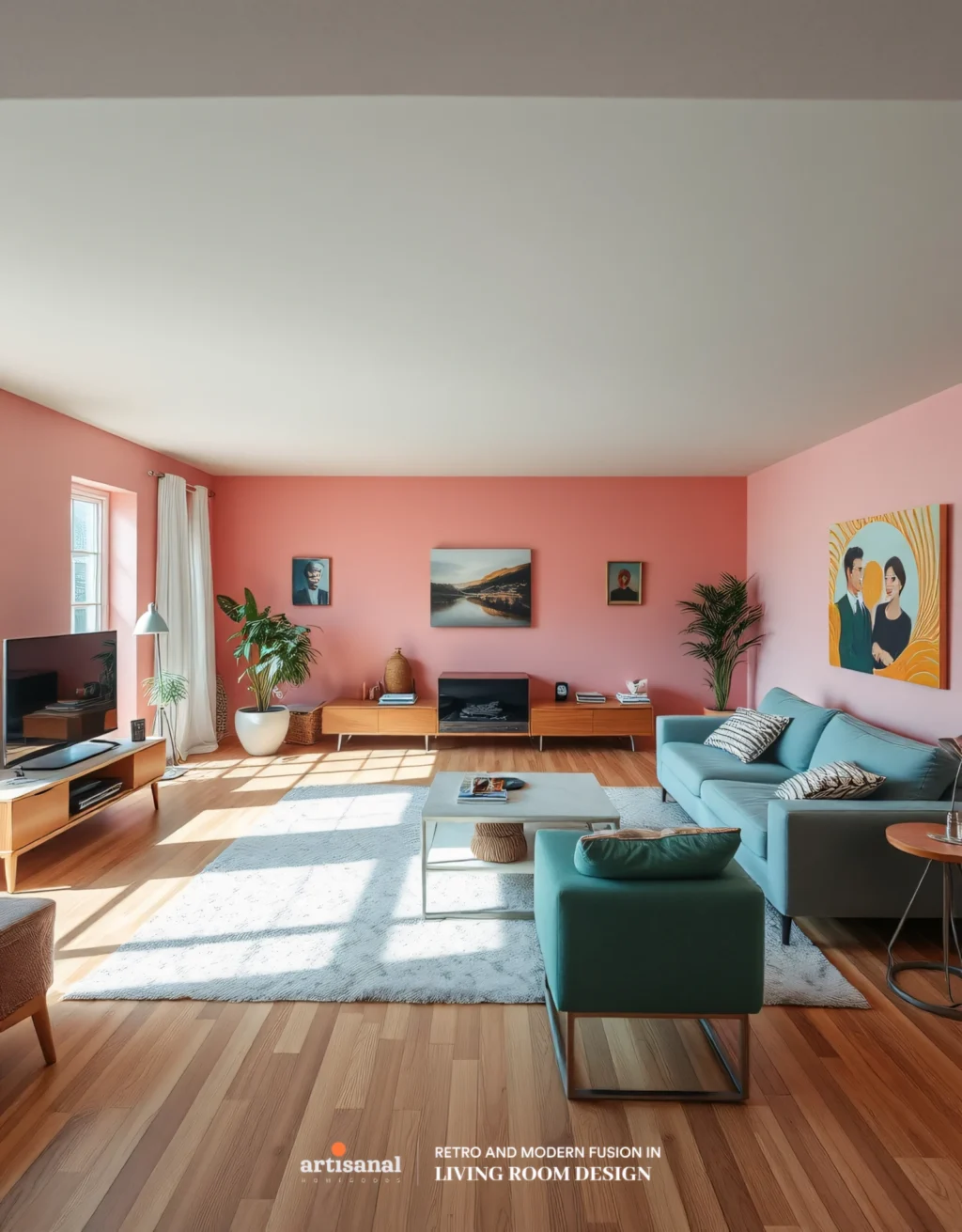 Blending 70s Retro Vibes with Modern 2025 Living Room Décor Trends