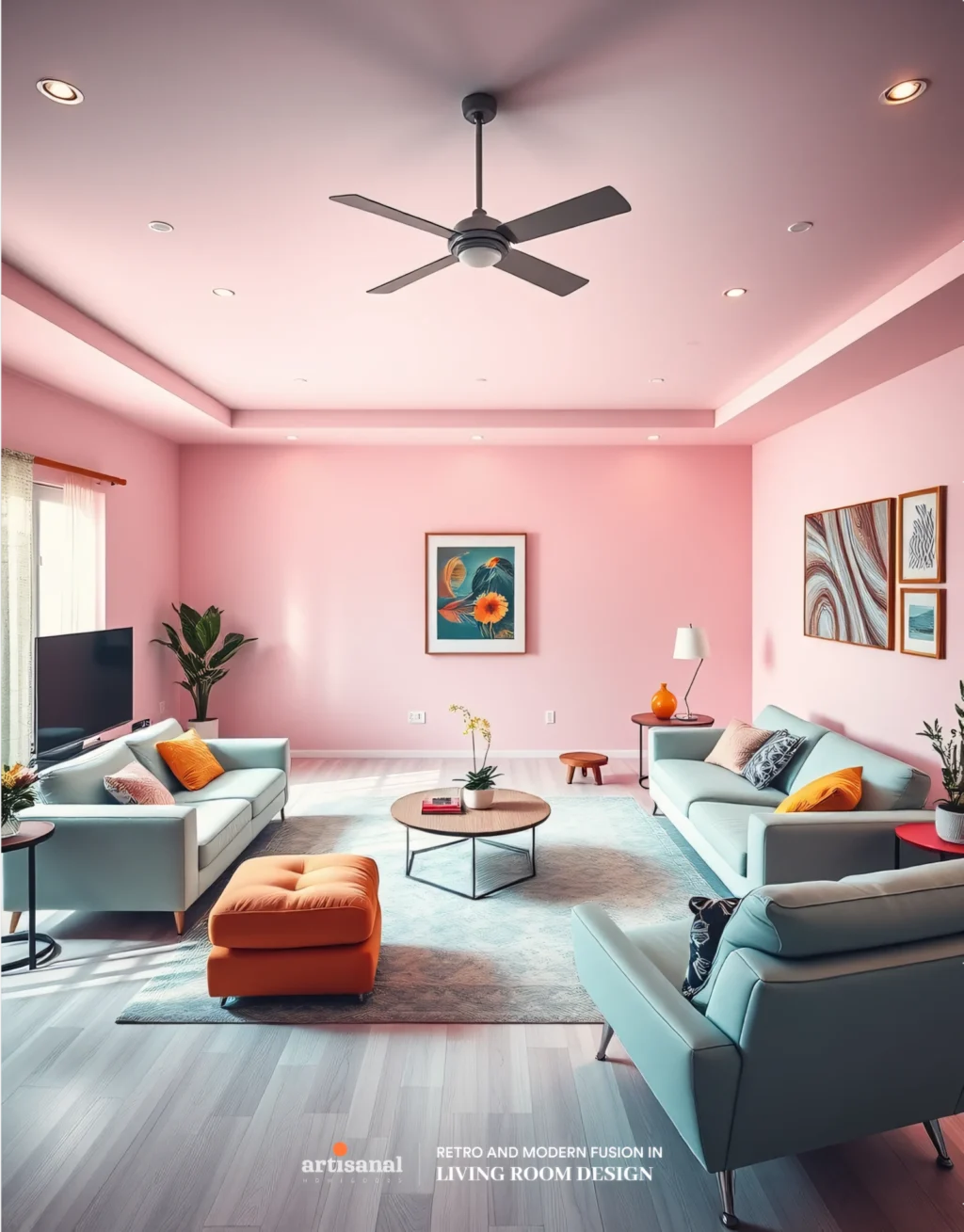 Blending 70s Retro Vibes with Modern 2025 Living Room Décor Trends