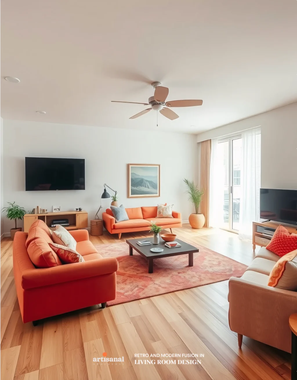 Blending 70s Retro Vibes with Modern 2025 Living Room Décor Trends