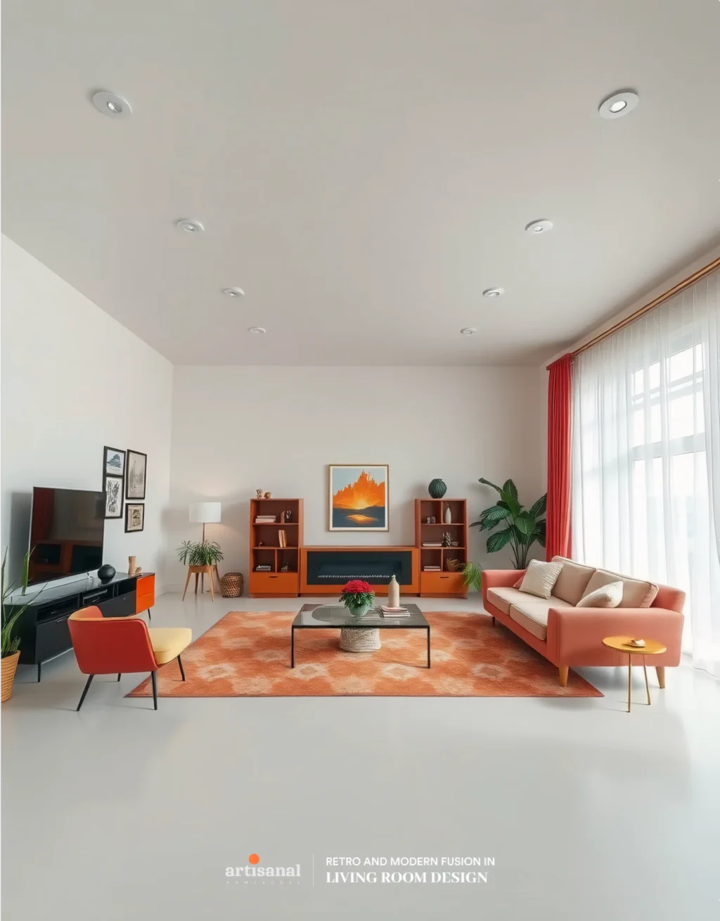 Blending 70s Retro Vibes with Modern 2025 Living Room Décor Trends
