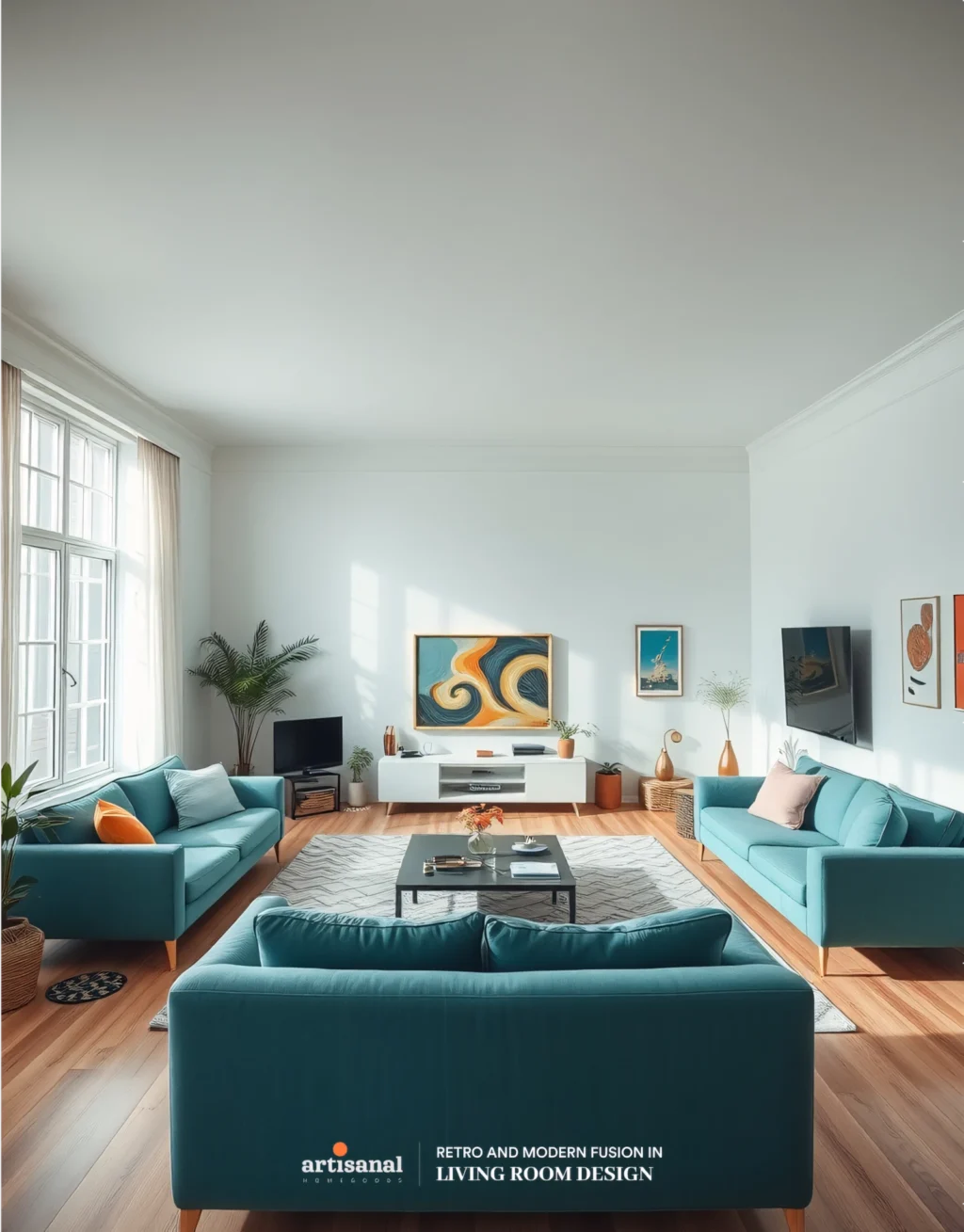 Blending 70s Retro Vibes with Modern 2025 Living Room Décor Trends