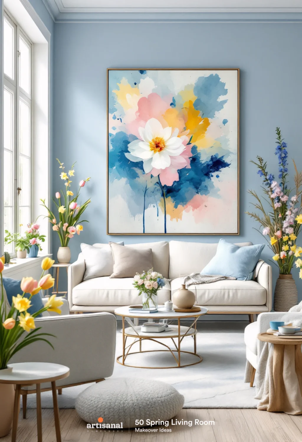 Budget-Friendly Spring Living Room Decor: 50 Ideas